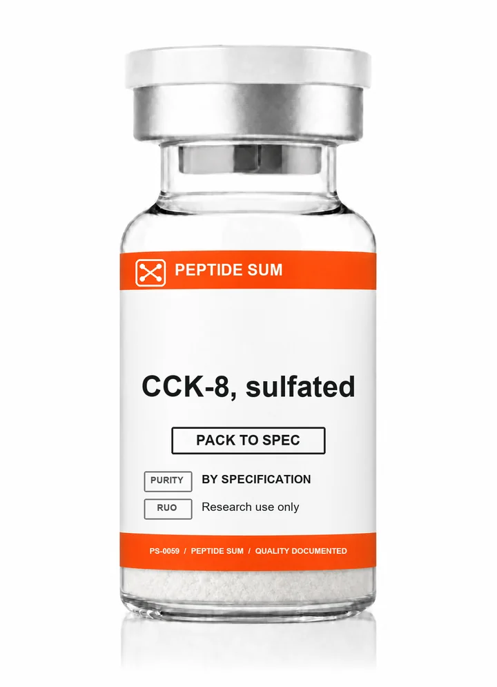 CCK-8, sulfated PeptideSum branded research vial