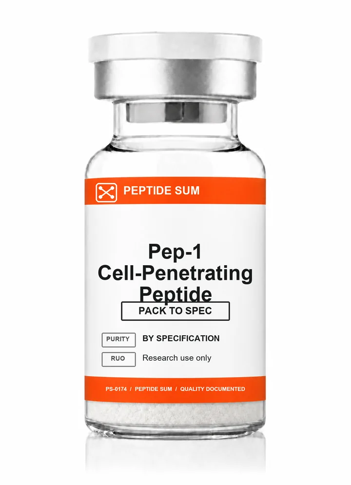 Pep-1 Cell-Penetrating Peptide PeptideSum branded research vial