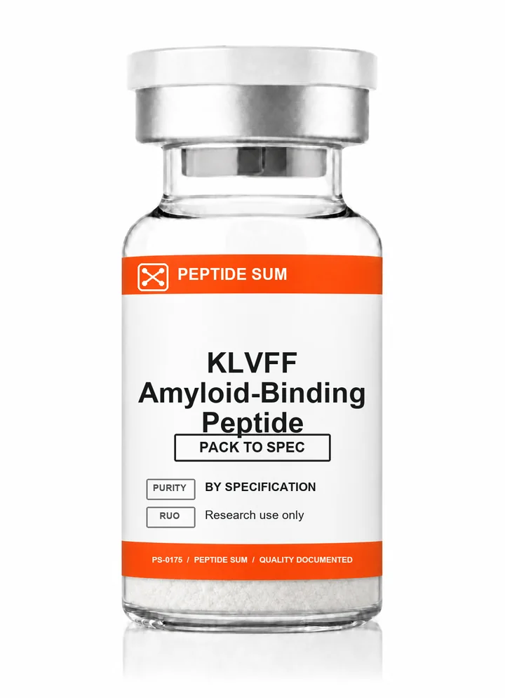 KLVFF Amyloid-Binding Peptide PeptideSum branded research vial