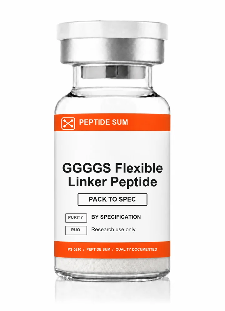 GGGGS Flexible Linker Peptide PeptideSum branded research vial